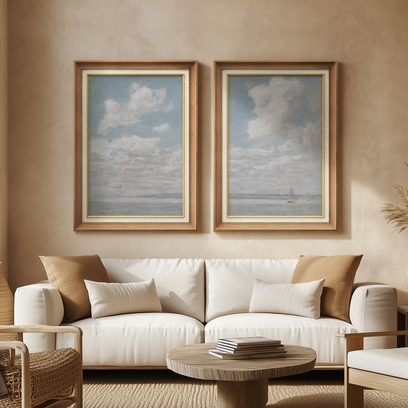 Ensemble de 2 œuvres d'art abstraites encadrées de qualité supérieure sur toile de qualité supérieure avec cadre de 26 po x 36 po
