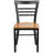 Prompton Three-Slat Ladder Back Metal Restaurant Chair-738419488