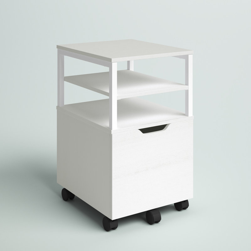 16.75 " Wide 1 Vertical Filing Cabinet, Campanula White