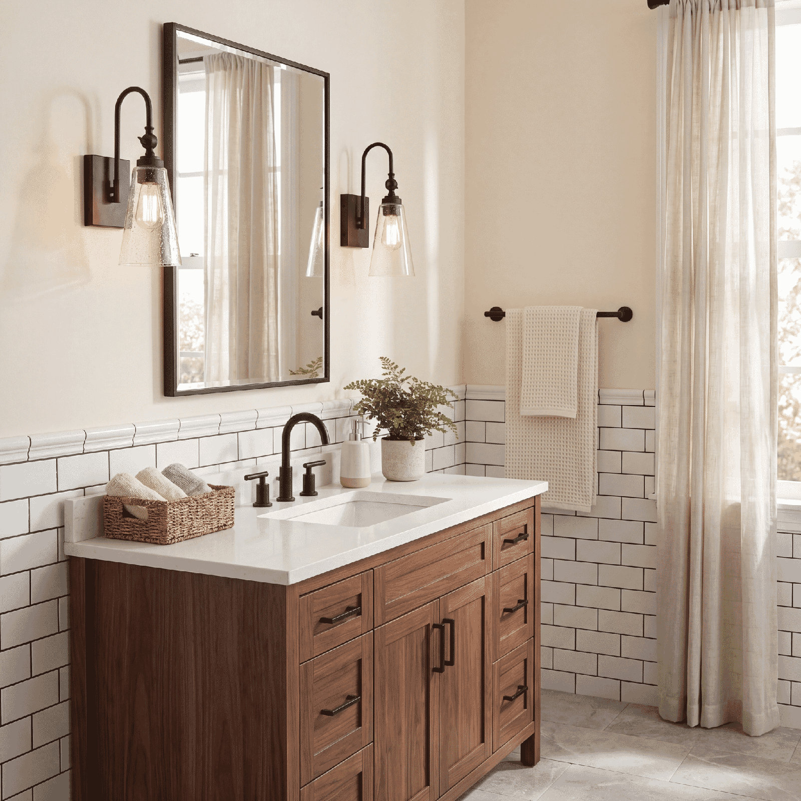 Picola Single Light Glass Dimmable Wall Sconce, Satin Nickel