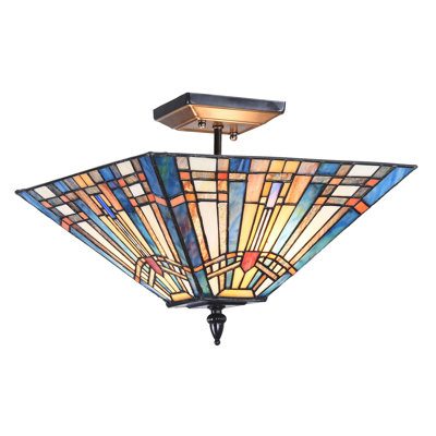 Karner Glass Semi Flush Mount