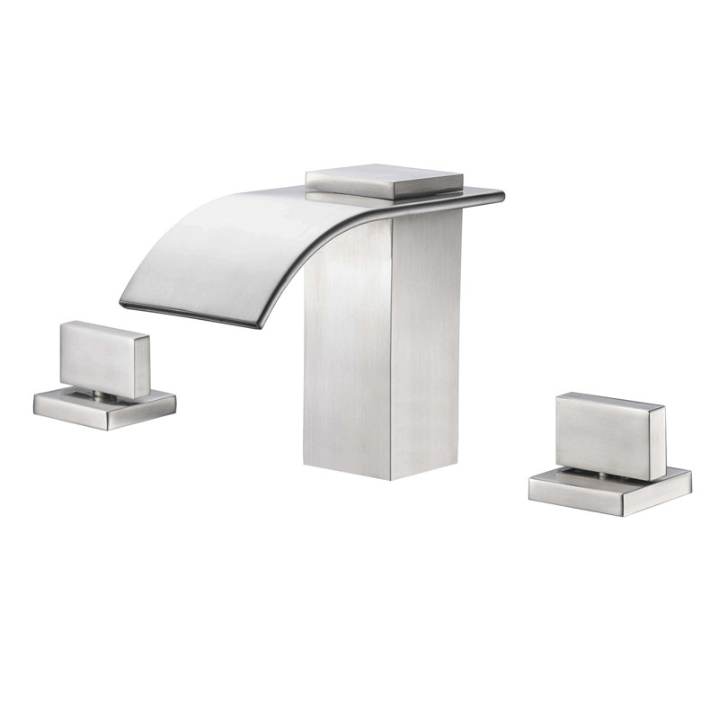 Robinet pour salle de bain à 3 trous Wterfall, Nickel