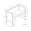 Bureau de bureau, L 48 po, bureau, travail, qualité commerciale, stratifié blanc, métal argenté, contemporain, moderne-407983420