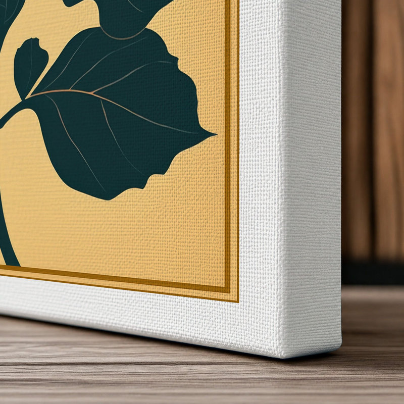 Gilded Bloom Botanical - Wrapped Canvas, 18x12 - 45.7 x 30.5 cm, White Border