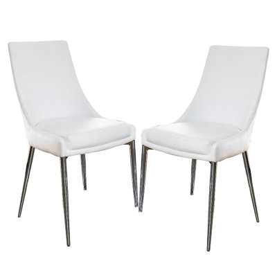 Anilu Upholstered Back Side Chair in Black/White -  Orren Ellis, BEDAB38231554AA09EAAB3340A86866E