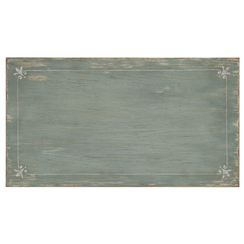 Americana Two-Drawer Nightstand, Green/Cream