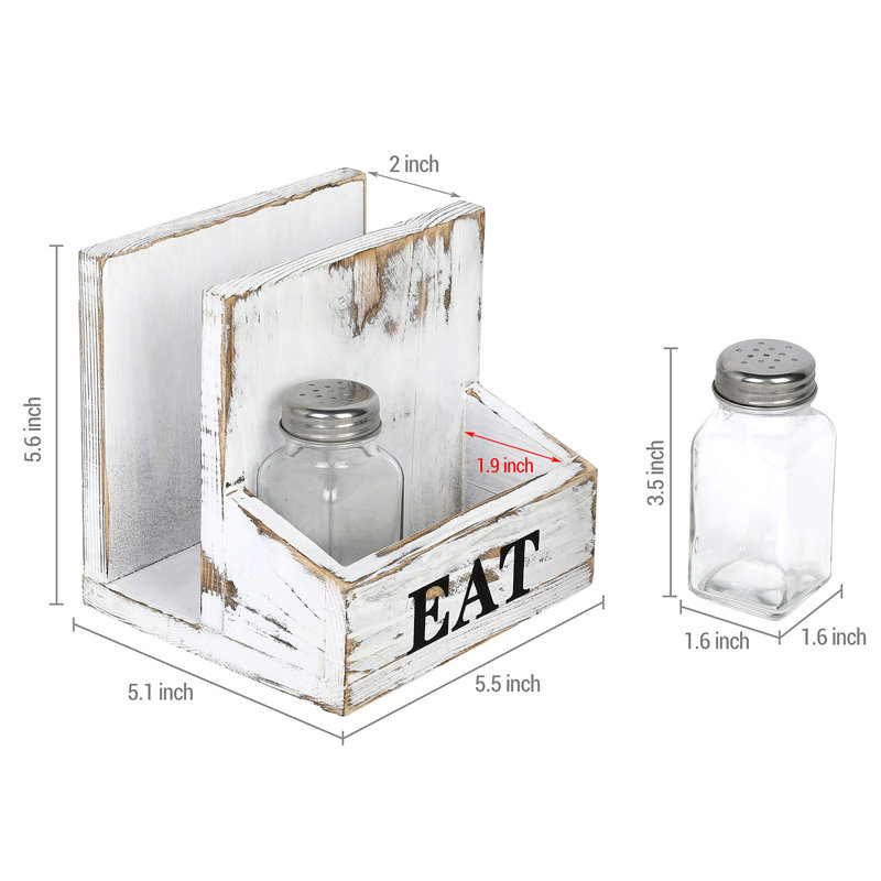 Napkin Holder with 2 Spice Shakers