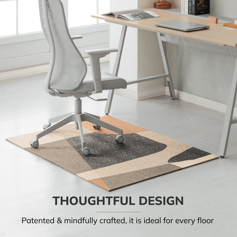 Jasper Multicolor 36" x 48" Anti-Slip Rugged Chair Mat