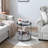Deeley Small End Table with Storage Bag X-Shaped Cross-Leg Side Table Foldable Tray-2064531343