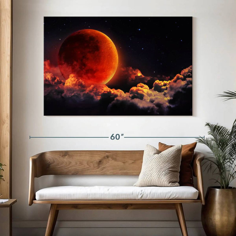 Lune rouge sang d'Oberle, H 34 po x l 51 po
