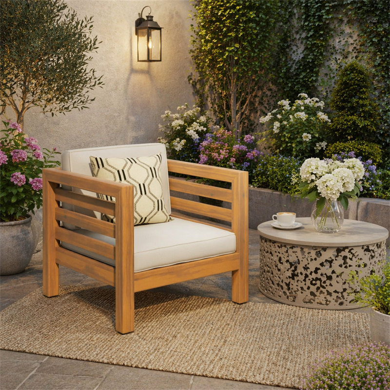 Chaise club Oana, Beige