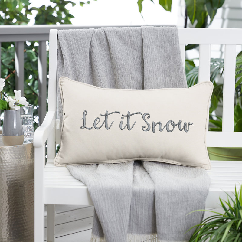 Embroidered Sunbrella® Outdoor Throw Pillow