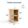 Round Fluted End Table With Sliding Tambour Door And Storage Shelf (Set Of 2)