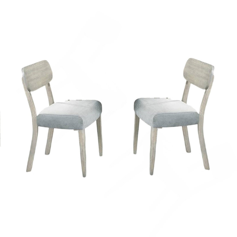 Ensemble de chaises de salle à manger en bois naturel couleur grain de bois 2 pièces