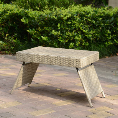 Rectangular Wicker/Rattan Outdoor Folding Coffee Table