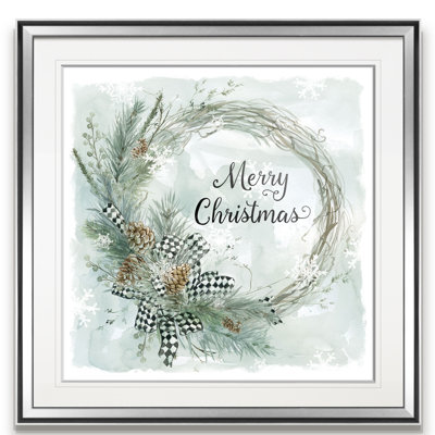 " Merry Christmas Pine Wreath "