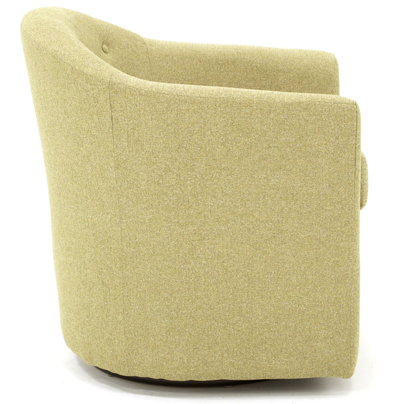 Antai Upholstered Swivel Barrel Chair, Citron