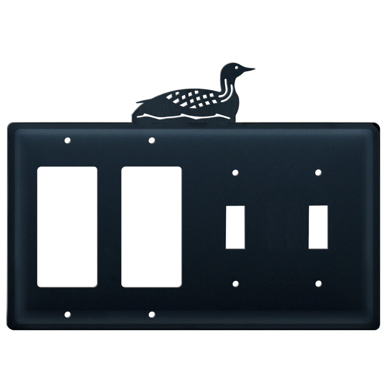 Loon 4-Gang Toggle Light Switch / Rocker Combination Wall Plate