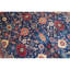 Tapis bleu et rouge noué à la main de haute qualité