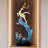 26.18"Blue resin irregular-shaped artwork