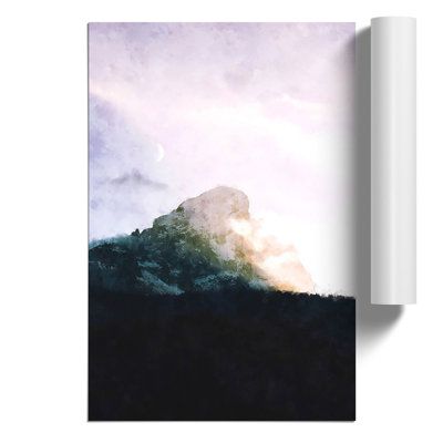 Peitlerkofel Mountain in Italy Painting - Frameless Print
