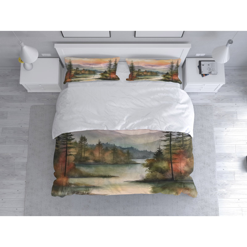 Abstract Duvet Cover, King Duvet Cover + 2 King Shams