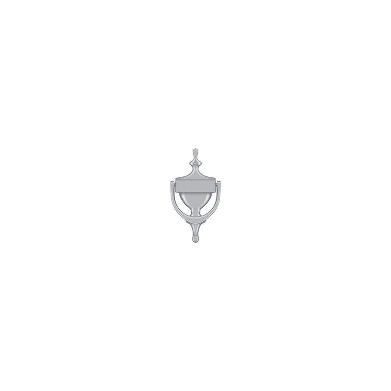 Victorian Brass Door Knocker, Brushed Chrome