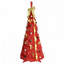 Arbre de Noël pop-up rouge 6 pi avec 150 lumières DEL blanc chaud