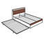 Structure de lit plateforme en métal avec lit gigogne, ports USB-822261515