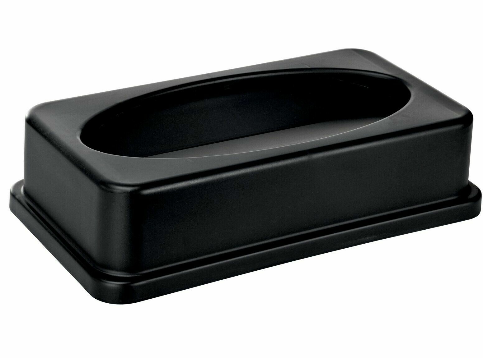 Restaurantware Clean 23 Gallon Trash Can, 1 Slim Trash Bin - Large, Commerical, Black Plastic Waste Basket, Heavy-Duty