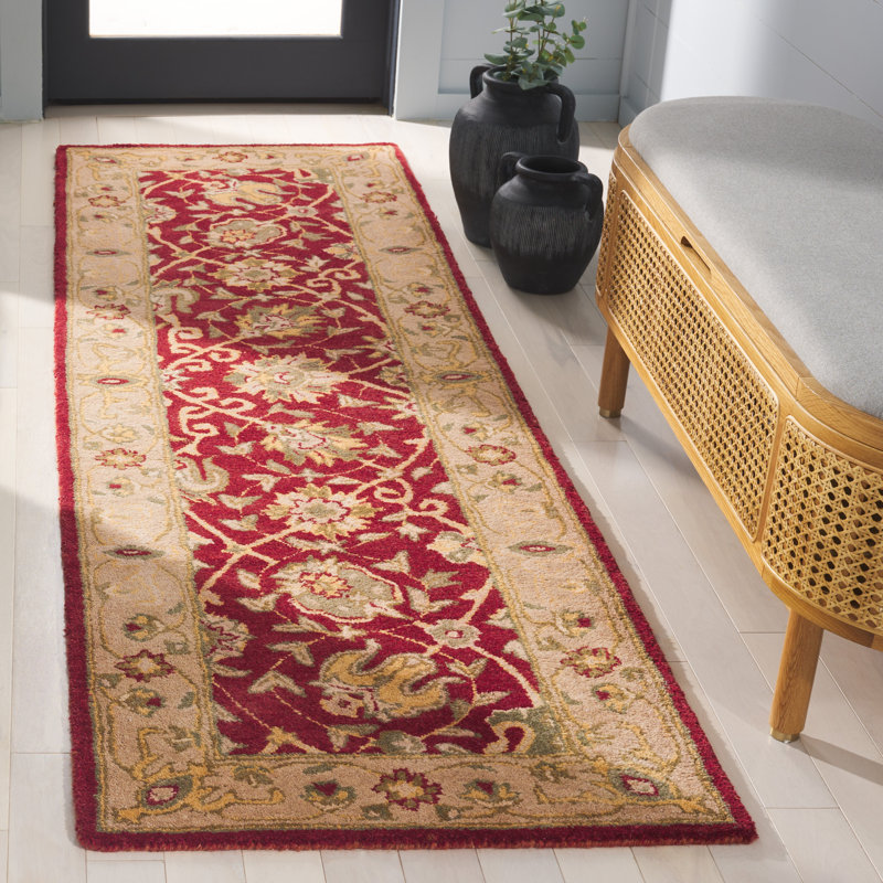 Tapis oriental en laine touffeté à la main Dunbar, Tapis de couloir 2 pi 3 po x 10 pi