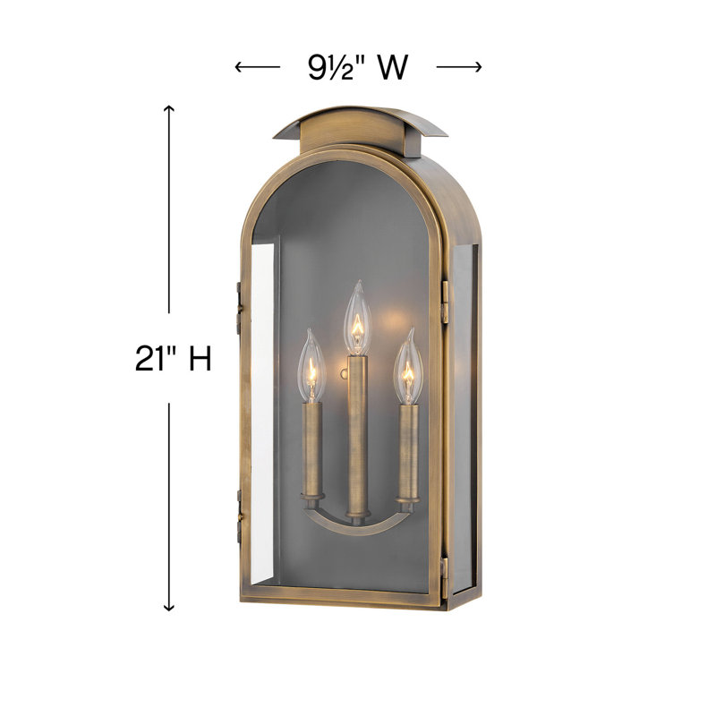 Rowley 3-Light Outdoor Wall Lantern