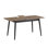 Rectangular Dining Table With Bufferfly Leaf In Natural And Black