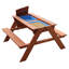Dave Kids 2 Piece Solid Wood Rectangular Outdoor Table Or Chair and Chair Set
