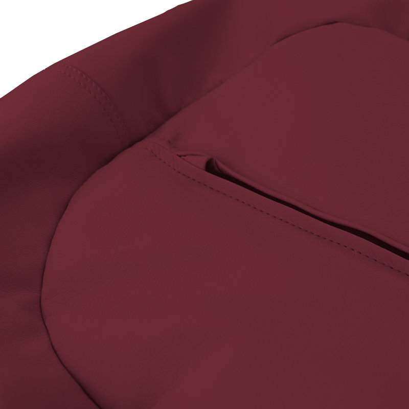 Sac à billes rond en similicuir 30 pouces pour enfants et adolescents, Similicuir rouge