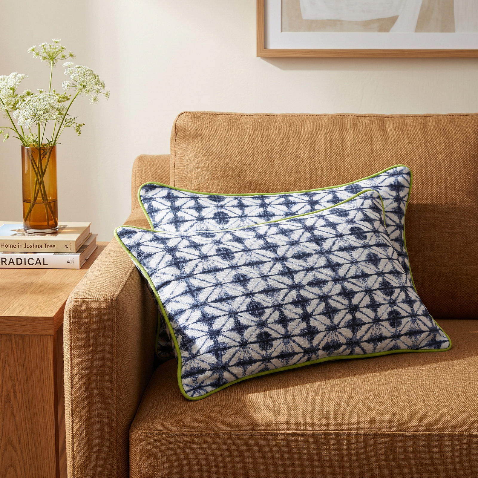Gideon Pillow Cover & Insert, 12" x 18", Macaw Green