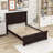 Mansion Style Panel Bed with Traditional Fretwork and Sturdy Frame-1728609148-1728609150