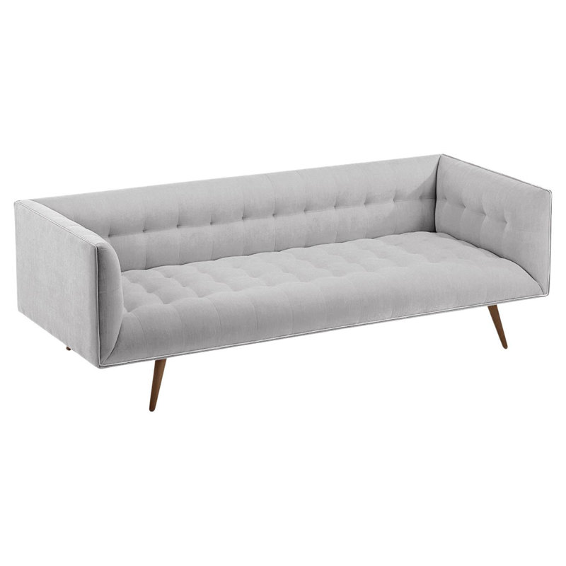 Canapé rembourré 63 po Dust, Bois brun, Aluminium