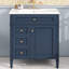 Armoire de salle de bain 30 po avec lavabo, meuble-lavabo moderne bleu 2 tiroirs et rangement pour hanches 30 po-984753364