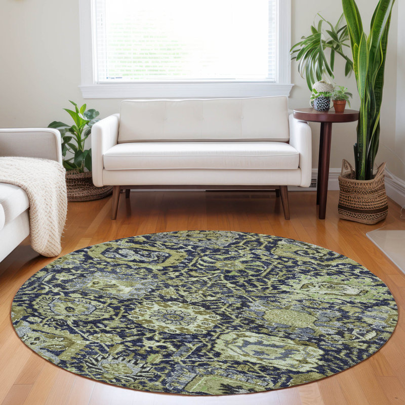 Tapis intérieur / extérieur vert Elarion , 2 pi 6 po x 3 pi 10 po