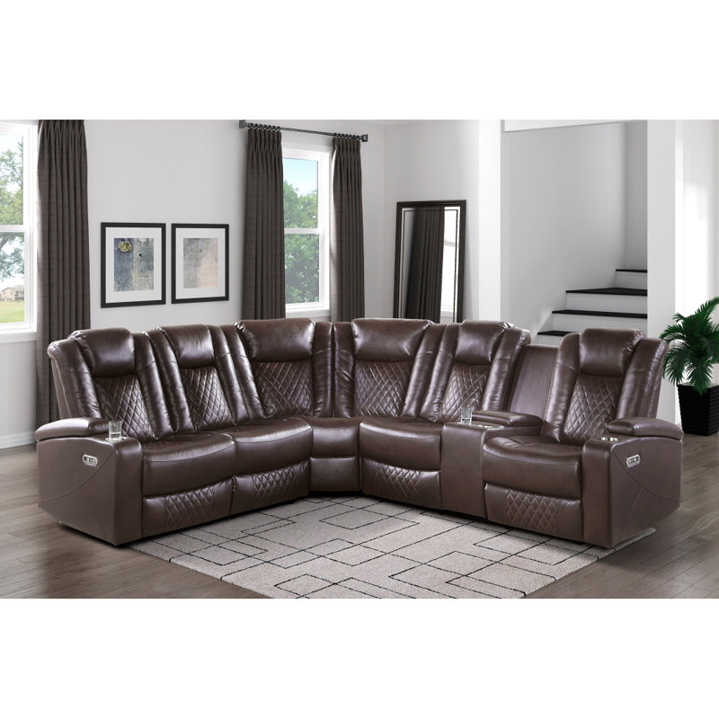 Canapé modulaire inclinable électrique 3 pièces Teillon