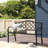 Farrelly Decorative Lattice Cast Iron 2-Person Outdoor Garden Bench