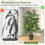 Arbre artificiel en pot de 50 po de hauteur avec 3 feuilles de sol en bambou réalistes