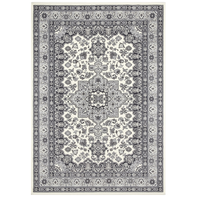Parun Tabriz carpet in gray, Rectangle 200 x 290cm