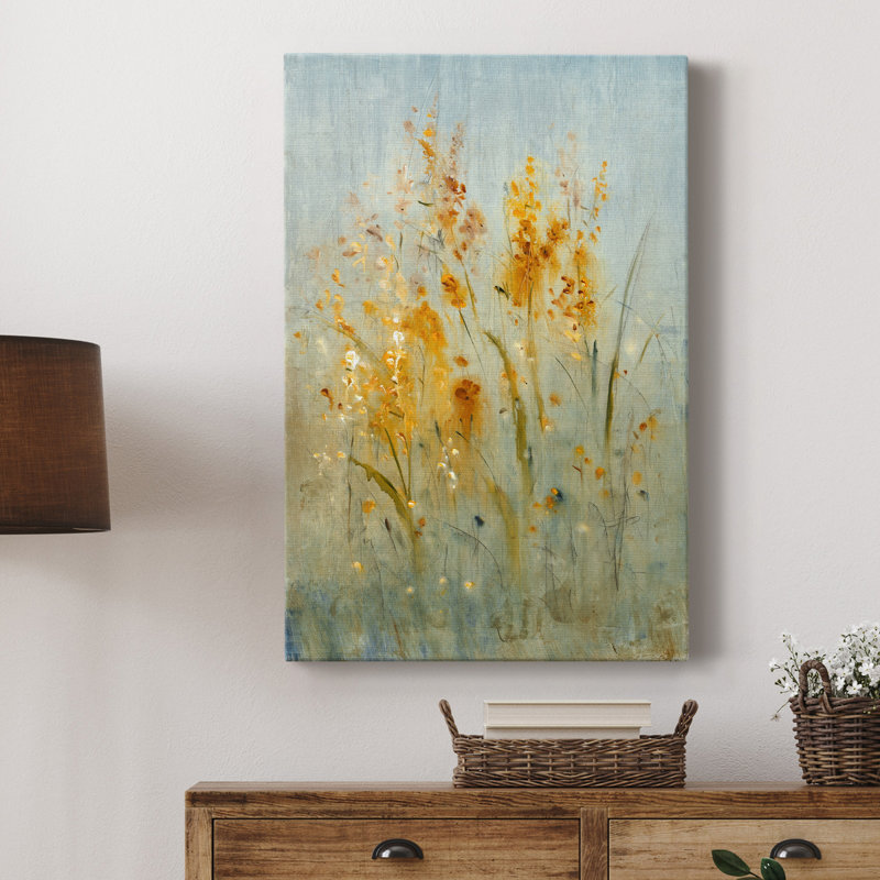 Vaporisateur de fleurs sauvages I - peinture sur toile tendue, H 18 po x l 12 po x P 1 po