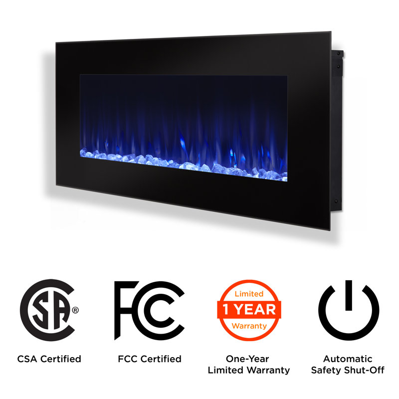 DiNatale 50" Wall-Mount Electric Fireplace by Real Flame, Black