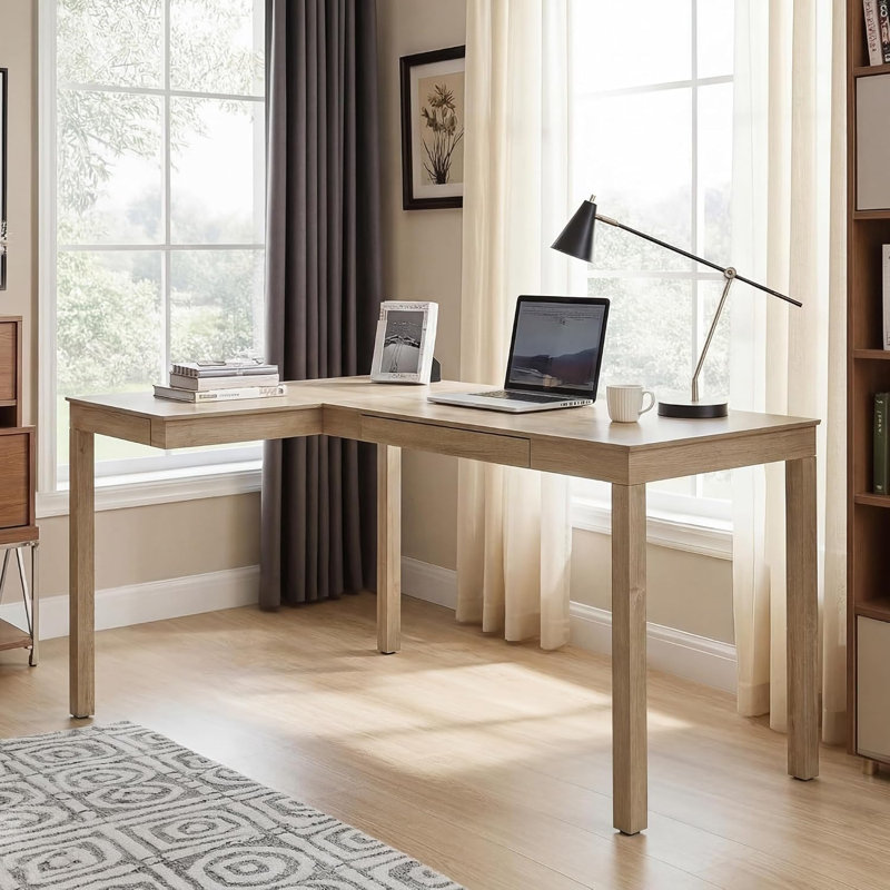 Bureau de direction en L avec tiroirs