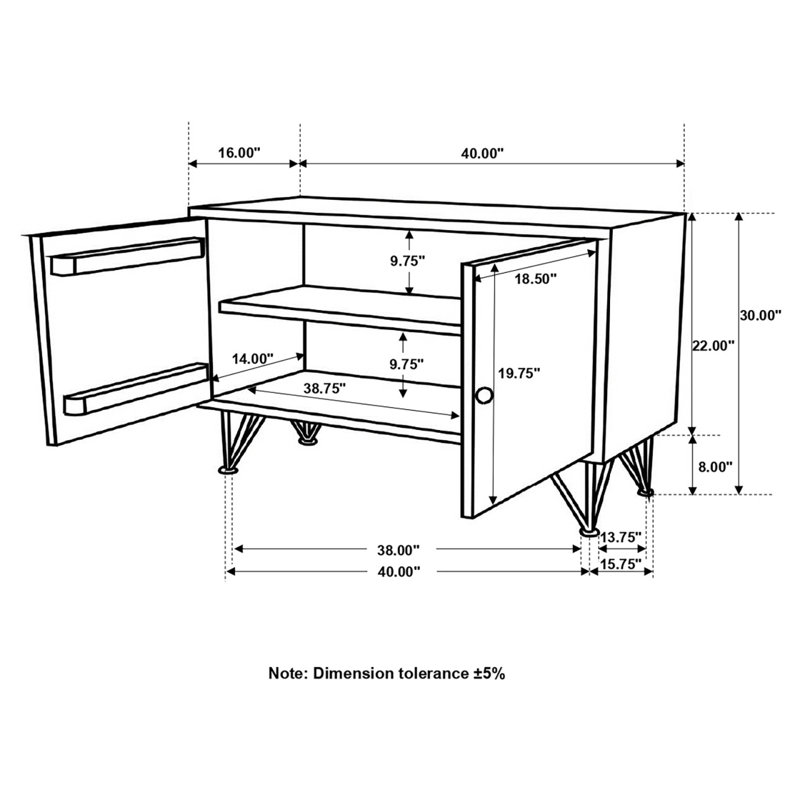 Armoire d'appoint Eileen, Naturel