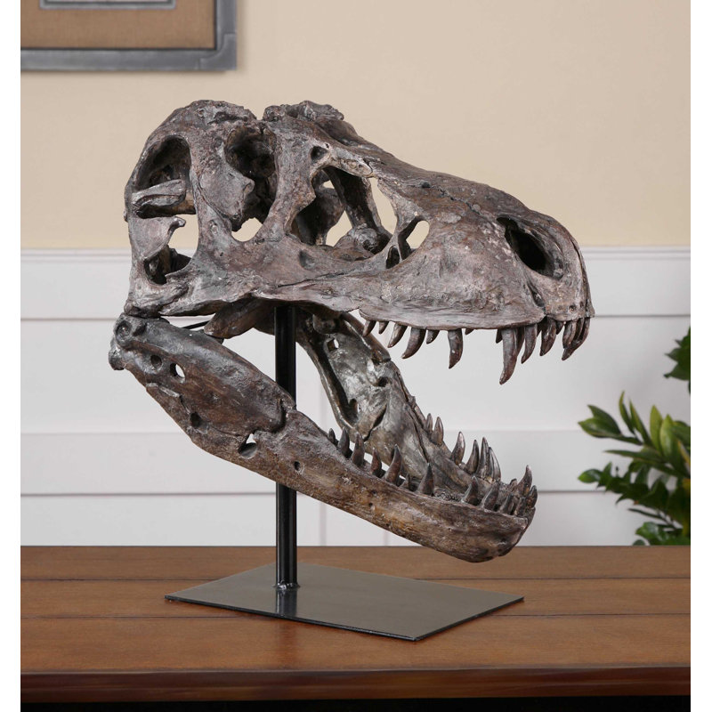 Sculpture brun tyrannosaure Teja