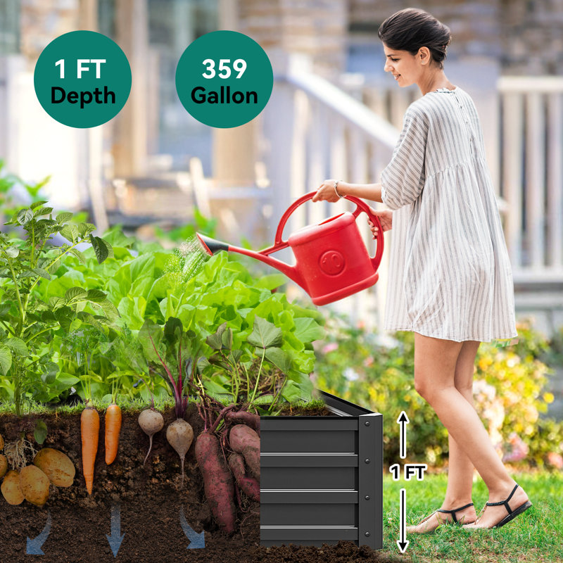 Lit de jardin modulaire robuste pour plantes et herbes Waloo